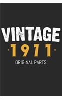 Vintage 1971 Original Parts Gift Notebook