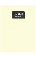 Dot Grid Notebook: Yellow Cover Dotted Notebook Paper 8.5 X 11, Bullet Journal - Dot Grid Journal Graphing Pad Drawing And Taking Notes