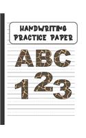 Handwriting Practice Paper ABC: Handwriting Paper For Kids: ABC First writing Blank Dotted Lined Sheets Notebook for K-3 Students,120 pages, 8.5x11