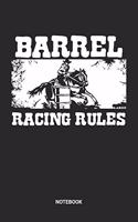 Notebook: Dotted Lined Barrel Racing Themed Notebook (6x9 inches) ideal as a Chasing Cans Cloverleaf Journal. Perfect as a Horse Riding Book for all Racers, R
