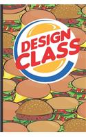 Design Class: School Subject Notebook, 6x9 120 page lined paperback notebook.