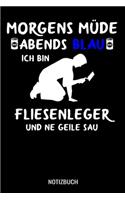 Morgens Müde abends blau ich bin Holzmechaniker und ne geile Sau: A5 Notizbuch Demi Raster / Karo / Kariert 120 Seiten für Holzmechaniker.