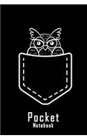 Pocket Notebook: 6x9 OWL - lined - ruled paper - notebook - notes