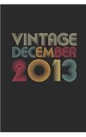 Vintage December 2013: Graph Paper Notebook - 6 years old Birthday Gift or 6th Anniversary Gift Idea