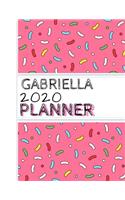 Gabriella: : 2020 Personalized Planner: One page per week: Pink sprinkle design