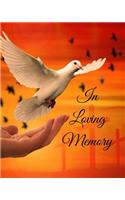 In Loving Memory: 8 X 10 - 2 Column White Paper - Funeral Guest Book, Memorial Service, Sign in Book