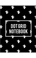 Dot Grid Notebook: Pretty Black Design, 8.5" X 11" Dot Grid Sketchbook Journal, Daily Notebook to Write In, Dotted Journal