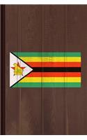 Zimbabwe Flag Journal Notebook: Blank Lined Ruled for Writing 6x9 110 Pages