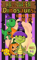 Halloween dinosaurs coloring book for kids ages 4-8