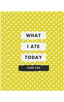 What I Ate Today Food Log