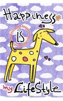 Bullet Journal Notebook for Dog Lovers, Happiness Is My Lifestyle Yellow Dog 3