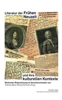 Literatur Der Fruehen Neuzeit Und Ihre Kulturellen Kontexte