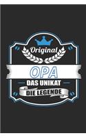 Original Opa Das Unikat Die Legende: Notizbuch, Geschenk Buch mit 110 linierten Seiten