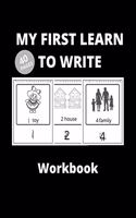 my first learn to write workbook For Preschoolers