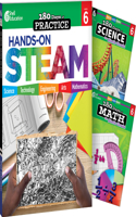 180 Days Steam, Science, & Math Grade 6: 3-Book Set