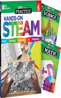 180 Days(tm) Steam, Science, & Math Grade 6: 3-Book Set