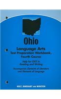 Ohio Language Arts Test Preparation Workbook, Fourth Course: Help for OGT in Reading and Writing