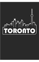 Toronto Notebook - Canada Gift - Skyline Toronto Journey Diary - Canada Travel Journal: Medium College-Ruled Journey Diary, 110 page, Lined, 6x9 (15.2 x 22.9 cm)