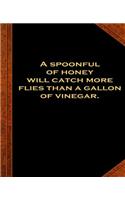 Ben Franklin Quote Spoonful Honey Flies Vinegar Vintage Style Comp Book: (Notebook, Diary, Blank Book) (Famous Quotes Composition Books Notebooks)