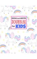 Draw and Write Journal for Kids: Cute Unicorn Matte Cover Design for Drawing, Creative Writing, Doodling, Creating Your Own Story, Illustration Book and Diary (Perfect Gift for Kids