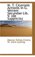 M. T. Ciceronis Actionis in G. Verrem Secundae Lib. V. (de Suppliciis)