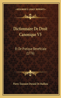 Dictionnaire De Droit Canonique V5
