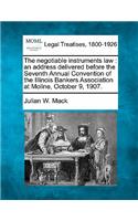 The Negotiable Instruments Law