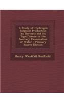 A Study of Hydrogen Sulphide Production by Bacteria and Its Significance in the Sanitary Examination of Water - Primary Source Edition