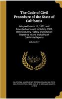 The Code of Civil Procedure of the State of California