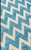 Journal Daily: Blue Chevron, Lined Blank Journal Book, 6 X 9, 200 Pages