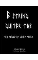 6 STRING BLANK TAB music book.