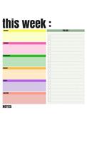 Weekly Planner and To-Do List Notepad
