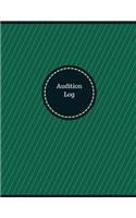 Audition Log (Logbook, Journal - 126 pages, 8.5 x 11 inches): Audition Logbook (Professional Cover, Large)(Manchester Designs/Record Books)