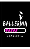 Ballerina Notebook: Beautiful Ballerina Notebook with 120 checked pages in Trim size 15,24 x 22,86 cm (6" x 9")
