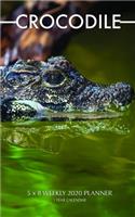 Crocodile 5 x 8 Weekly 2020 Planner: 1 Year Calendar