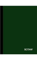 Botany: Forest Green One Subject Notebook College Ruled 8.5" x 11"