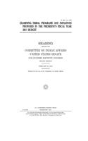 Examining tribal programs and initiatives proposed in the president's fiscal year 2011 budget