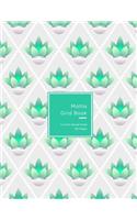 Maths Grid Book: 4 squares per inch Quad size graph paper grid book for students or Mathematician - Notebook for simple to advanced fractions and calculations - Cute