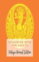 Colouring Book For Adults. Vintage Animal Patterns