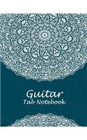 Guitar Tab Notebook: Blue Classic Mandala, 8.5 X 11 Blank Sheet Music Notebook, Music Composition Books, Music Manuscript Paper, Blank Guitar Tab, Blank Staff Paper