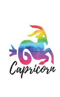 Capricorn: Cornell Notes Journal Rainbow