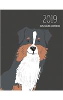 2019 Australian Shepherd: Dated Weekly Planner with to Do Notes & Dog Quotes - Australian Shepherd Black Tri(2 Awesome Calendar Planners for Dog Owners Dark)