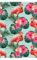 Flamingo Notebook: Blank Lined Journal, Softcover (6x9 Inches) with 120 Pages