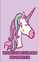 Unicorn Exercise Notebook: 6 X 9 Unicorn Exercise Planner, Cute Notebook to Track Your Workouts, Workout Planner