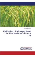 Validation of Nitrogen Levels for Rice Varieties of Costal AP