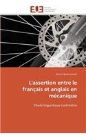 L'Assertion Entre Le Fran�ais Et Anglais En M�canique