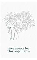 Mes clients les plus importants: Carnet à compléter pour l'enregistrement des conversations avec les (nouveaux) clients - Design: Une femme dans le vent