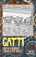 Libri da colorare Mandala per adulti - Anti stress - Animali - Gatti
