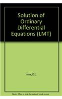 Solution of Ordinary Differential Equations