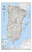 National Geographic Spain and Portugal Wall Map - Classic - Laminated (33 X 22 In)